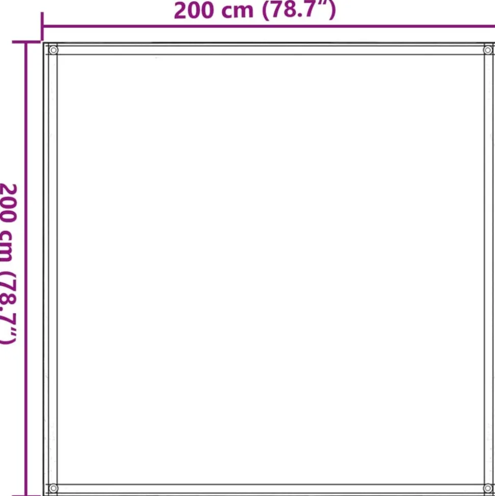 VIDAXL - Tapis de tente sable 200x200 cm pehd