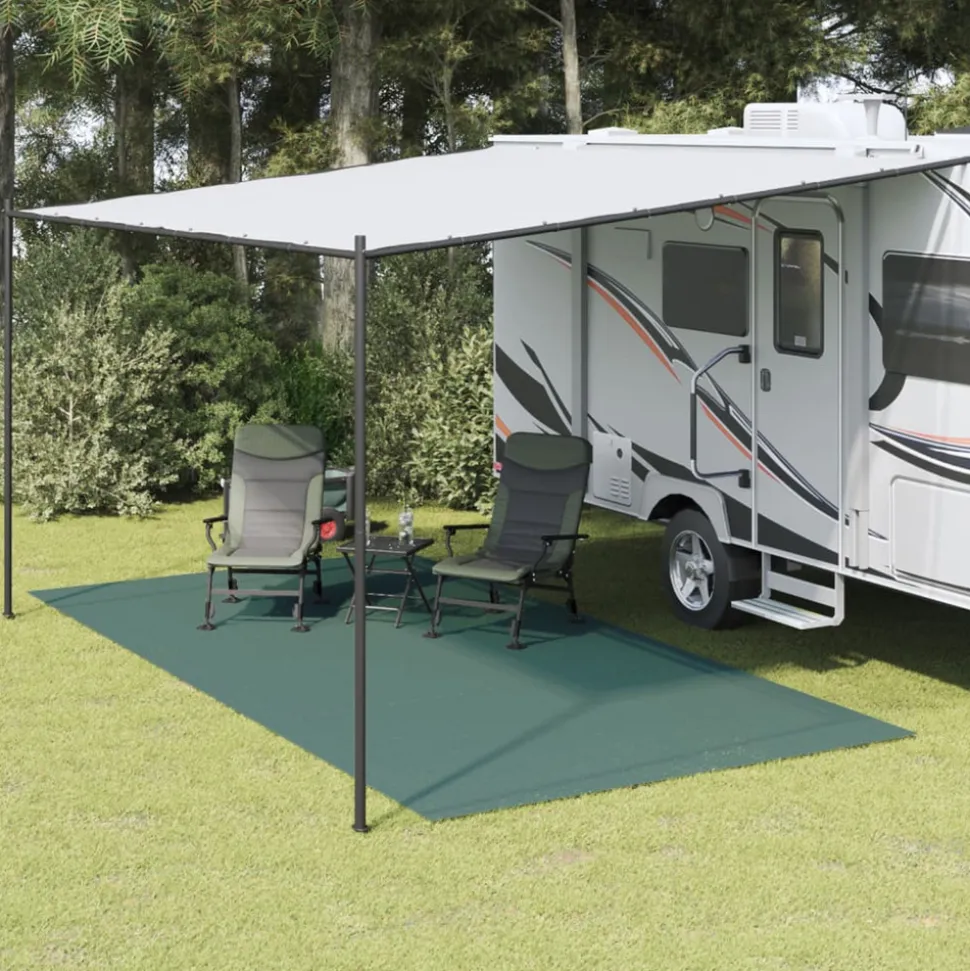 VIDAXL - Tapis de tente vert 5x2,5 m
