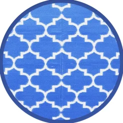 VIDAXL - Tapis d'extérieur arakil bleu ø160 cm pp