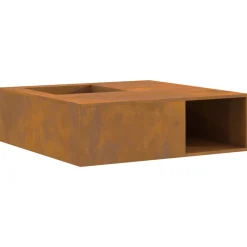 VIDAXL - Vitrexl foyer avec rangement à bûches 100x100x30 cm acier résistant aux intempéries