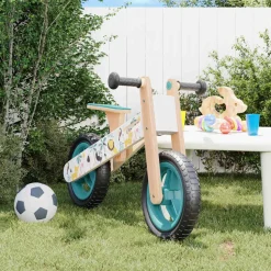 VIDAXL - Vélo d'équilibre pour enfants imprimé bleu