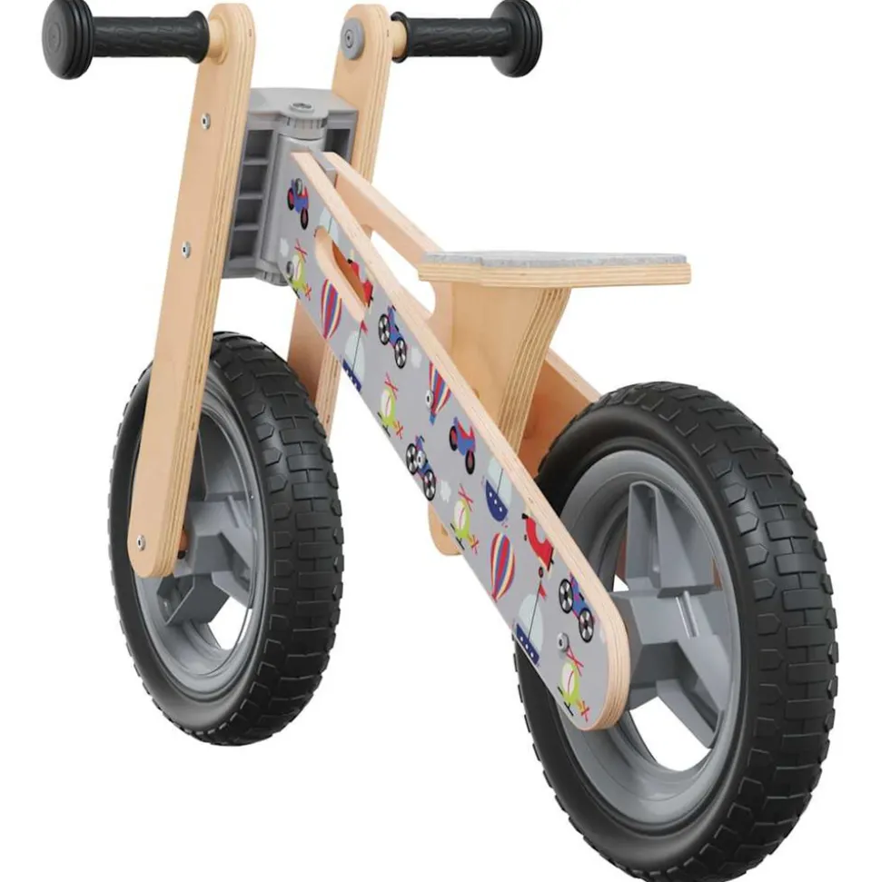 VIDAXL - Vélo d'équilibre pour enfants imprimé gris