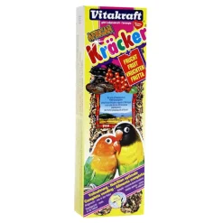 VITAKRAFT - Friandise Kräcker agapornis aux fruits pour grande perruche x2 - 180 g