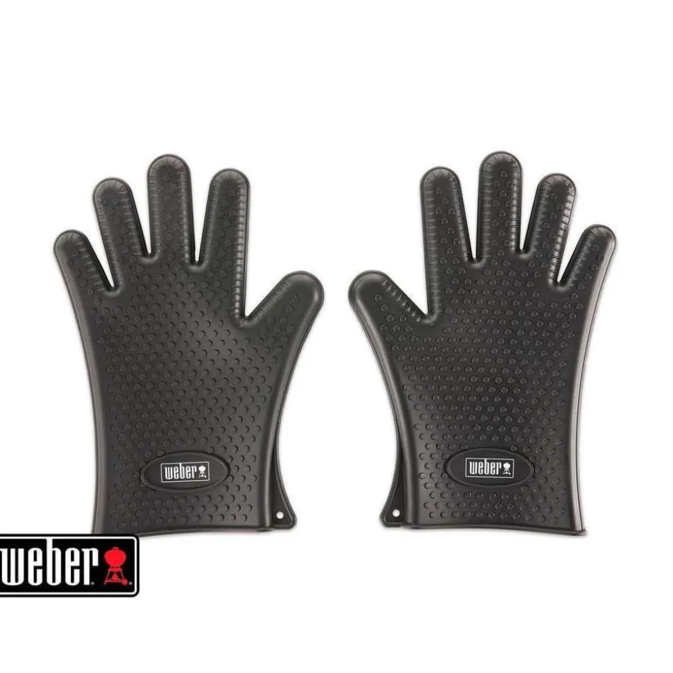 WEBER - Gants premium pour barbecue en silicone alimentaire noir