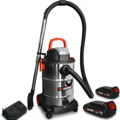 X-PERFORMER - Aspirateur eau et poussière compact brushless sur batterie - xperformer xpvc20libl-30l + 2 bat. 2 ah + double chargeur