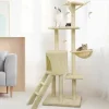 YOUDOIT - Arbre à chat beige 79 x 34 x 138 cm