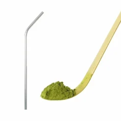 YOUDOIT - Cuillère à thé matcha chashaku + 4 pailles en inox
