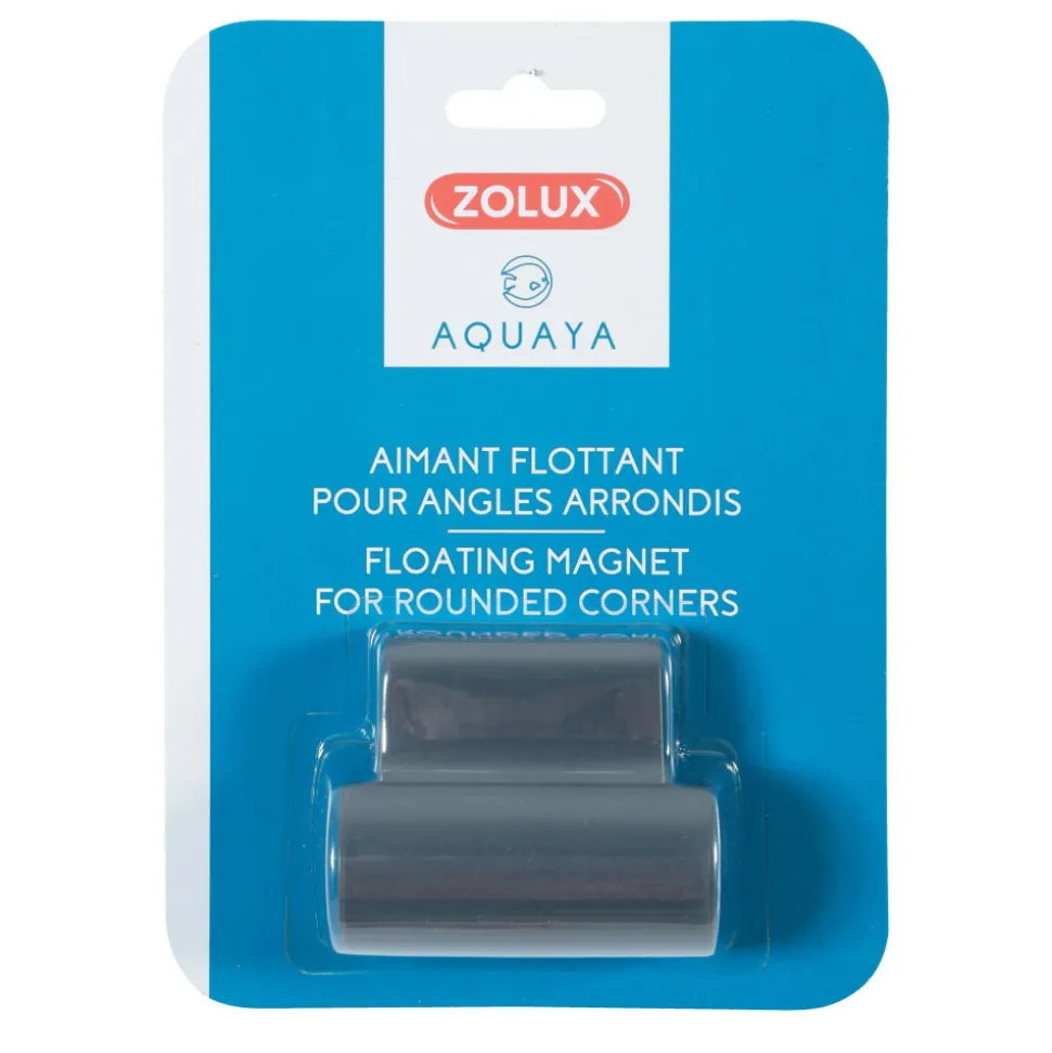ZOLUX - Aimant flottant 6.5 x 5 x épaisseur 2.5 cm pour angle d'aquarium